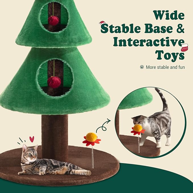 EverGreen Cat Tree - Christmas Themed Activity Center 🎄🐱✨