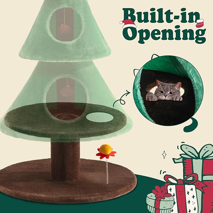 EverGreen Cat Tree - Christmas Themed Activity Center 🎄🐱✨