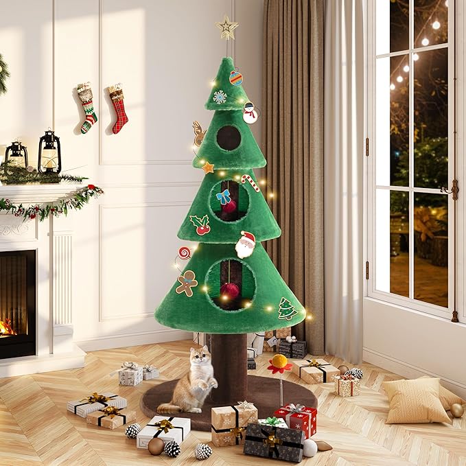 EverGreen Cat Tree - Christmas Themed Activity Center 🎄🐱✨