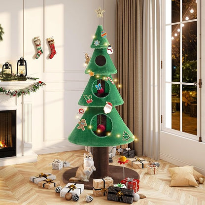 EverGreen Cat Tree - Christmas Themed Activity Center 🎄🐱✨