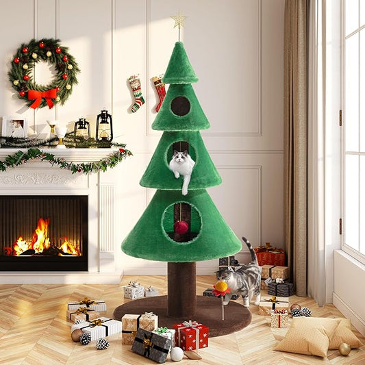 EverGreen Cat Tree - Christmas Themed Activity Center 🎄🐱✨